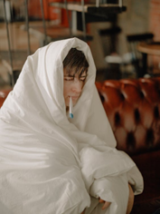 Person with flu symptoms