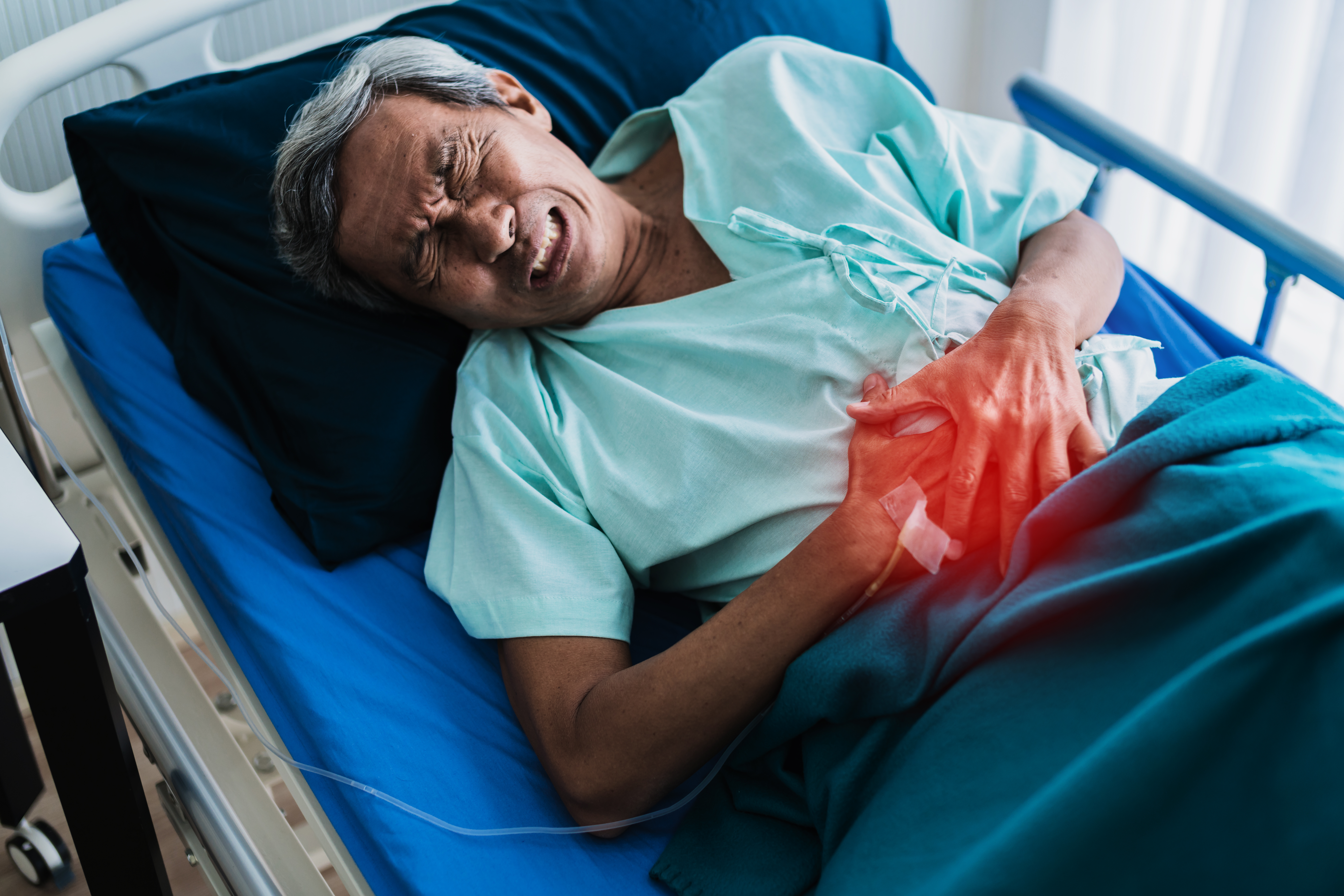 Person with abdominal pain